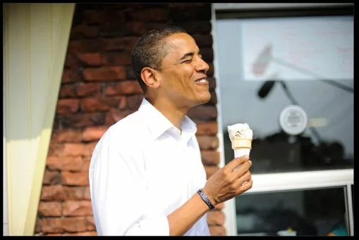 Obama: Ice Cream for the girls. Iran: I scream for freedom.
